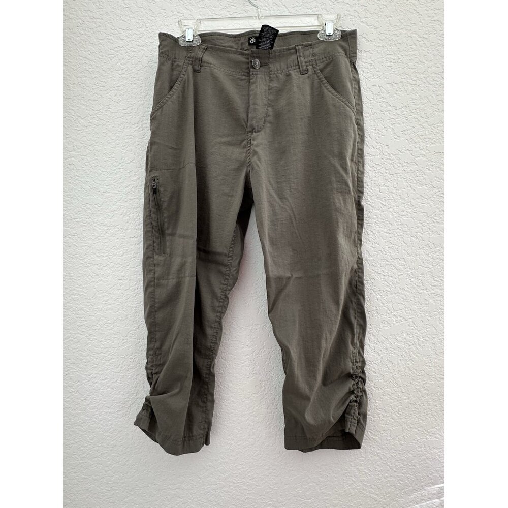 Khombu‎ Womens Capri Pants S Green 5 Pockets Lightweight Stretch Outdoor Hiking